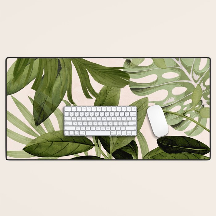 Abstract Art Tropical Leaves 100 Desk Mat Gallery Image 1