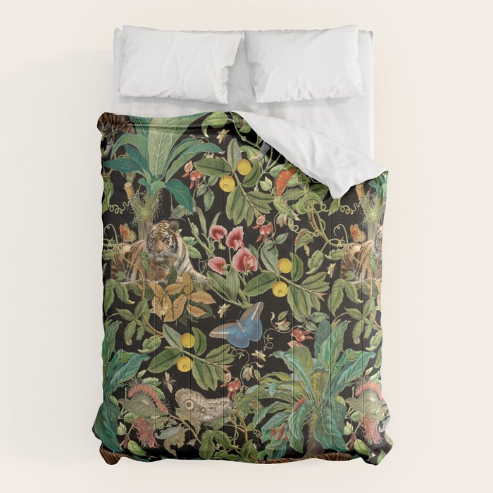 TIGER IN THE DARK JUNGLE Comforter Gallery Image 1