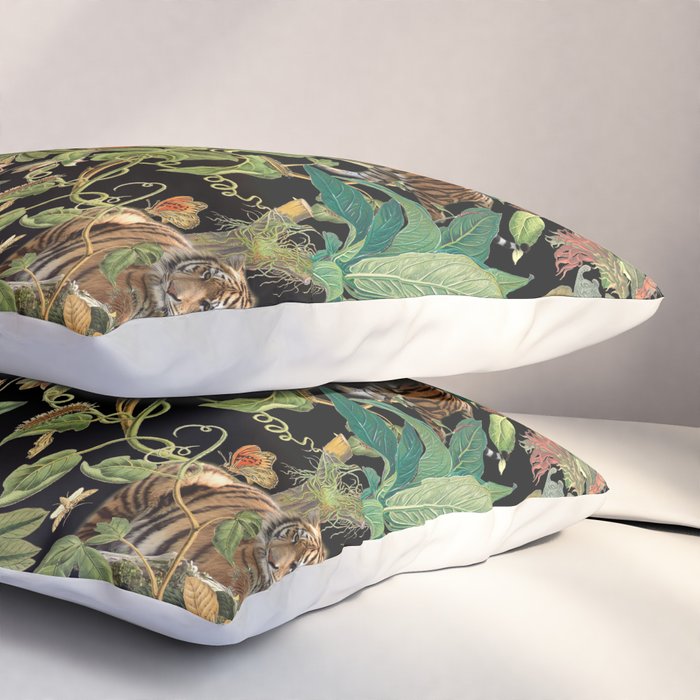 TIGER IN THE DARK JUNGLE Pillow Sham Gallery Image 3