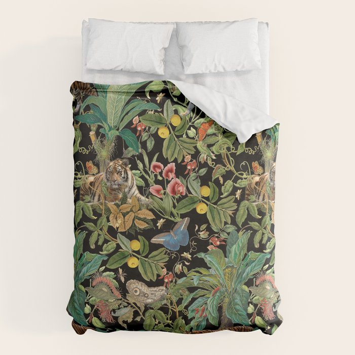 TIGER IN THE DARK JUNGLE Duvet Cover Gallery Image 1