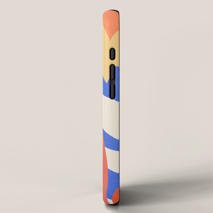 Blue and Red Tropical Abstract iPhone Case Gallery Image 2