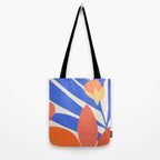 Blue and Red Tropical Abstract Tote Bag Gallery Image 2