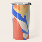 Blue and Red Tropical Abstract Travel Mug Gallery Image 2