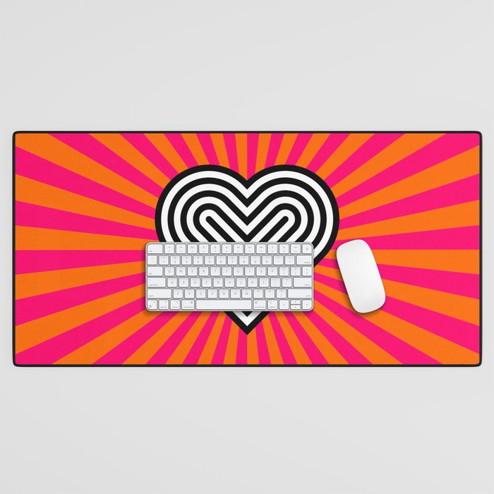 Pop art heart Desk Mat Gallery Image 1