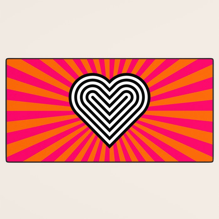 Pop art heart Desk Mat Gallery Image 3