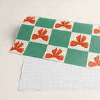 Charming Red Bow Checkerboard Pattern - Festive Holiday Background Wrapping Paper Gallery Image 2