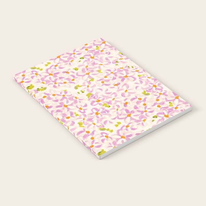 Pink brush stroke flowers Notebook Gallery Image 2