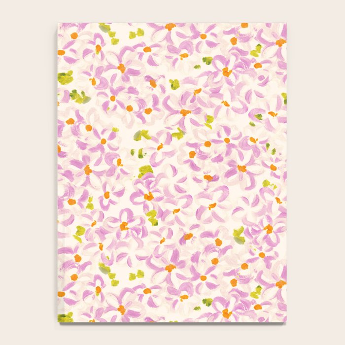 Pink brush stroke flowers Notebook Gallery Image 4