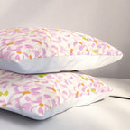 Pink brush stroke flowers Pillow Sham Gallery Image 3