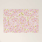 Pink brush stroke flowers Welcome Mat Gallery Image 1