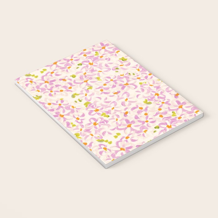 Pink brush stroke flowers Notebook Gallery Image 3