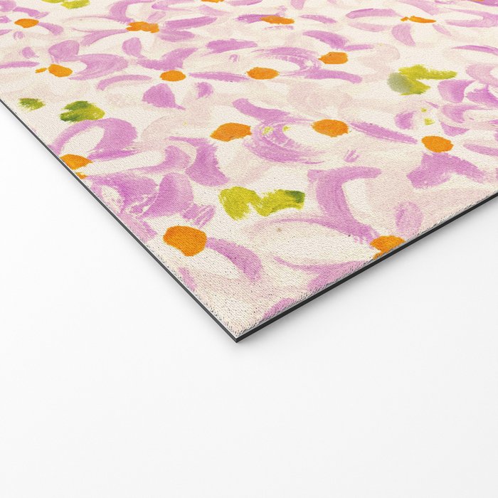 Pink brush stroke flowers Welcome Mat Gallery Image 2