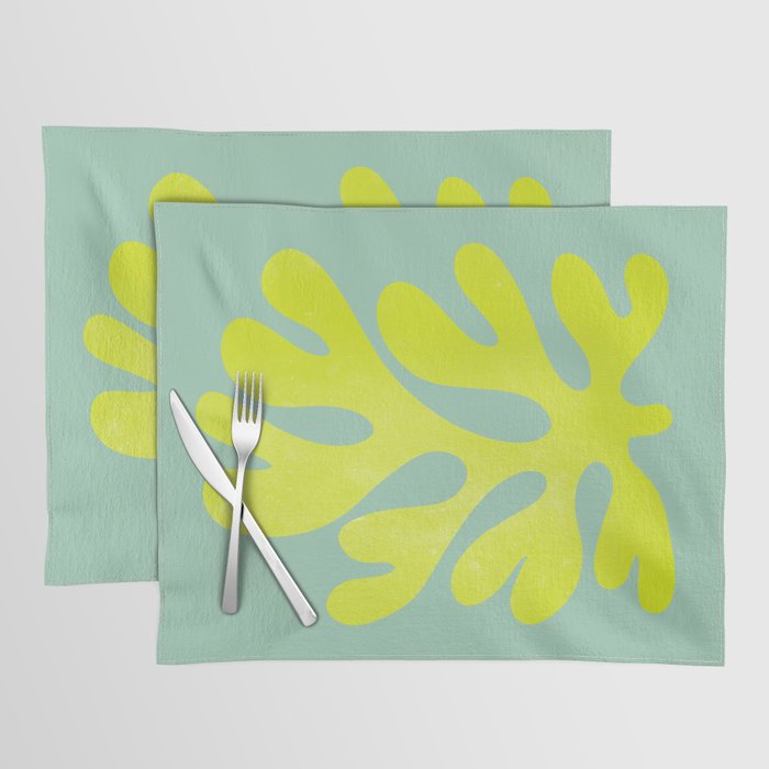 Lime & Sea Green: Matisse Paper Cutouts 06 Placemat Gallery Image 1