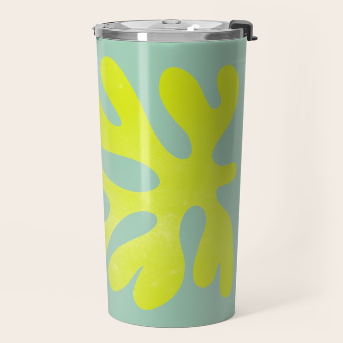 Lime & Sea Green: Matisse Paper Cutouts 06 Travel Mug Gallery Image 2