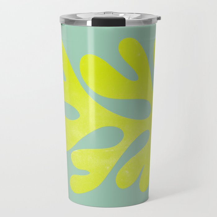 Lime & Sea Green: Matisse Paper Cutouts 06 Travel Mug Gallery Image 1