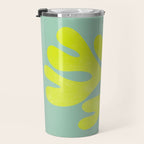 Lime & Sea Green: Matisse Paper Cutouts 06 Travel Mug Gallery Image 3
