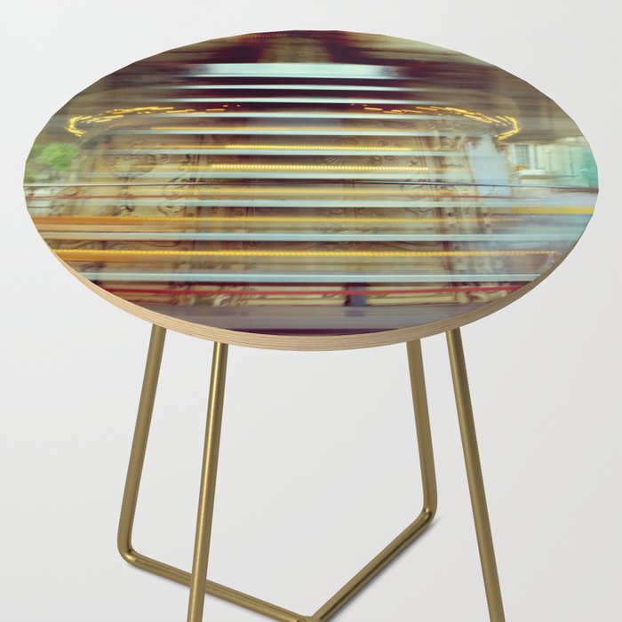 Spinning Carousel in Paris - Abstract Travel Photography Side Table Gallery Image 2