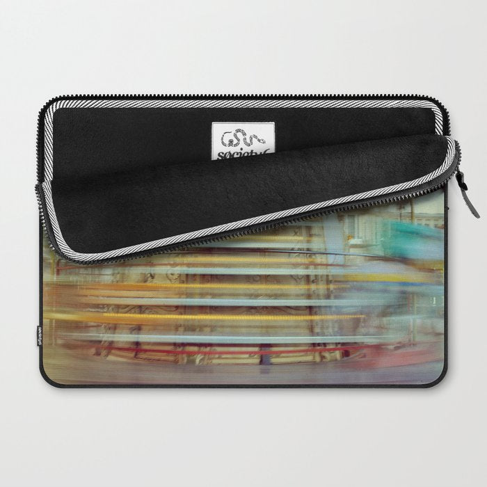 Spinning Carousel in Paris - Abstract Travel Photography Laptop Sleeve Gallery Image 2