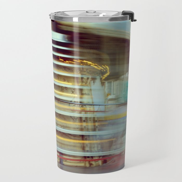 Spinning Carousel in Paris - Abstract Travel Photography Travel Mug Gallery Image 2