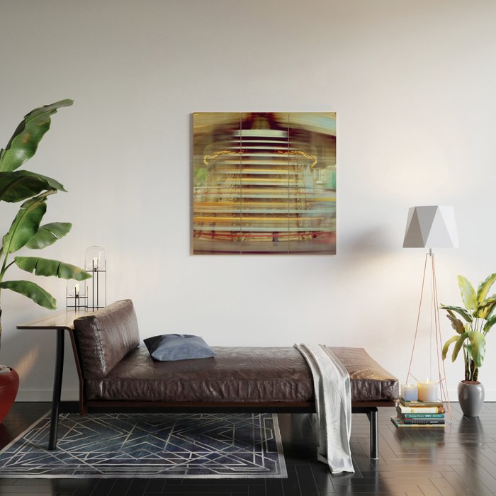 Spinning Carousel in Paris - Abstract Travel Photography Wood Wall Art Gallery Image 2