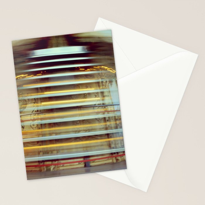 Spinning Carousel in Paris - Abstract Travel Photography Stationery Card Gallery Image 2
