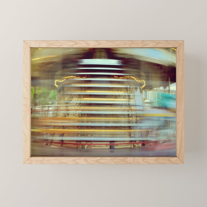 Spinning Carousel in Paris - Abstract Travel Photography Mini Art Print Gallery Image 1