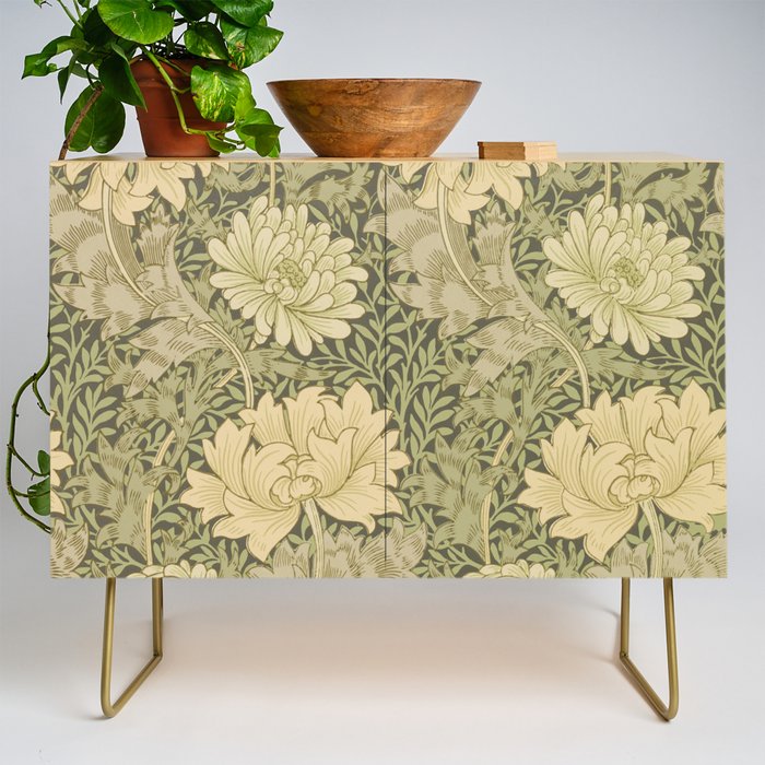 Chrysanthemum by William Morris 1877 Antique Vintage Victorian Jugendstil Art Nouveau Retro Pattern Credenza Gallery Image 1