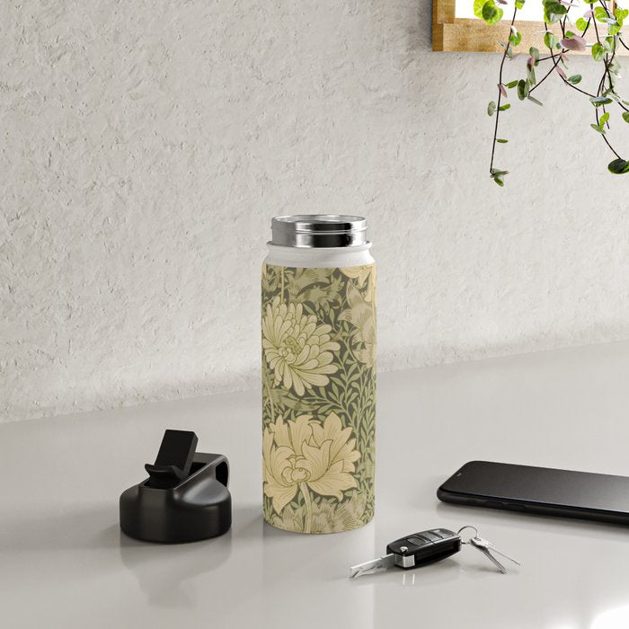 Chrysanthemum by William Morris 1877 Antique Vintage Victorian Jugendstil Art Nouveau Retro Pattern Water Bottle Gallery Image 4