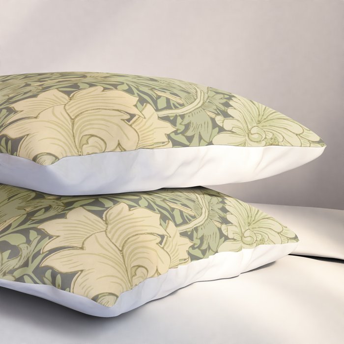 Chrysanthemum by William Morris 1877 Antique Vintage Victorian Jugendstil Art Nouveau Retro Pattern Pillow Sham Gallery Image 3