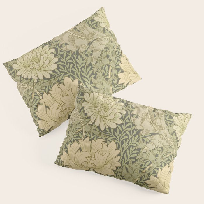Chrysanthemum by William Morris 1877 Antique Vintage Victorian Jugendstil Art Nouveau Retro Pattern Pillow Sham Gallery Image 1