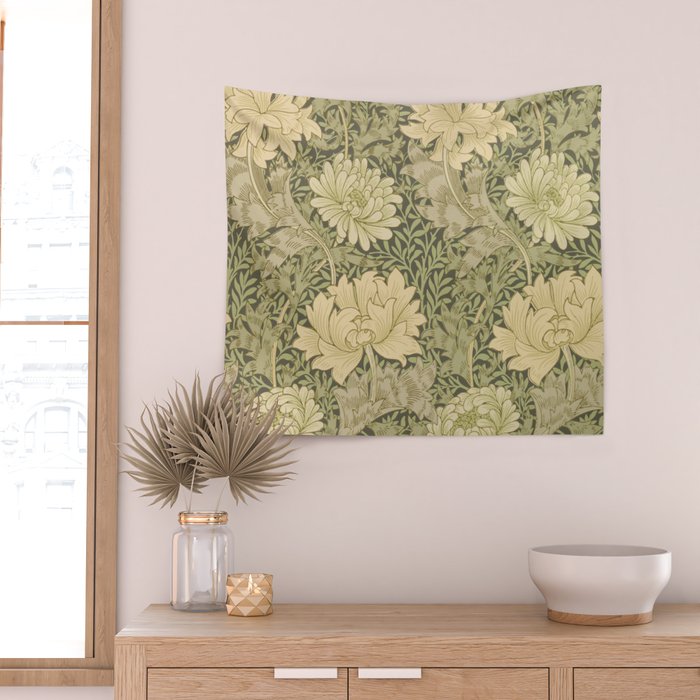 Chrysanthemum by William Morris 1877 Antique Vintage Victorian Jugendstil Art Nouveau Retro Pattern Wall Tapestry Gallery Image 2