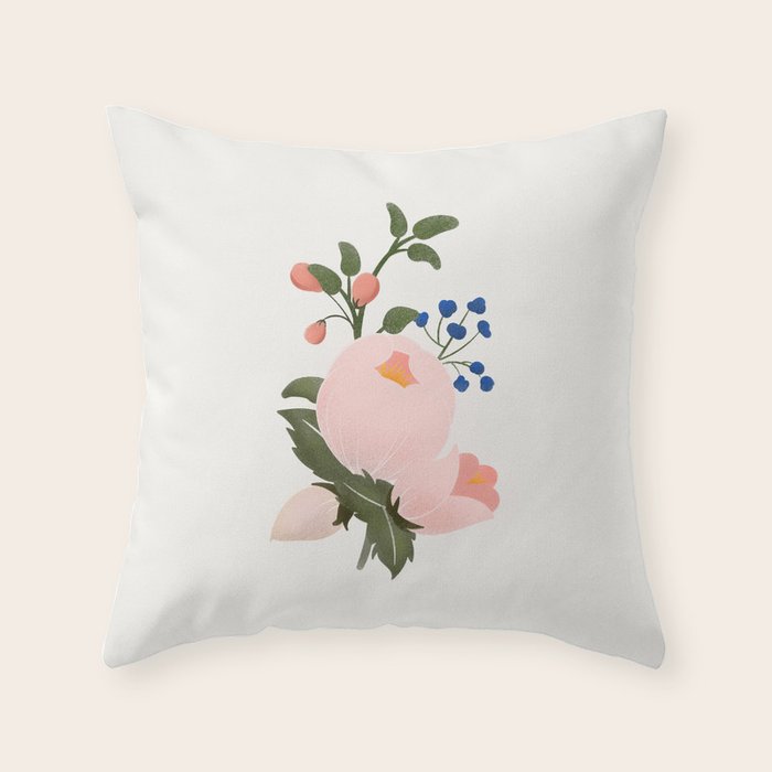 Delicate florals no2 Throw Pillow Gallery Image 6