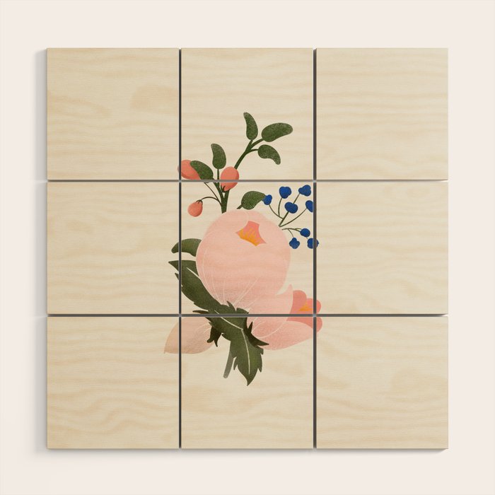 Delicate florals no2 Wood Wall Art Gallery Image 1