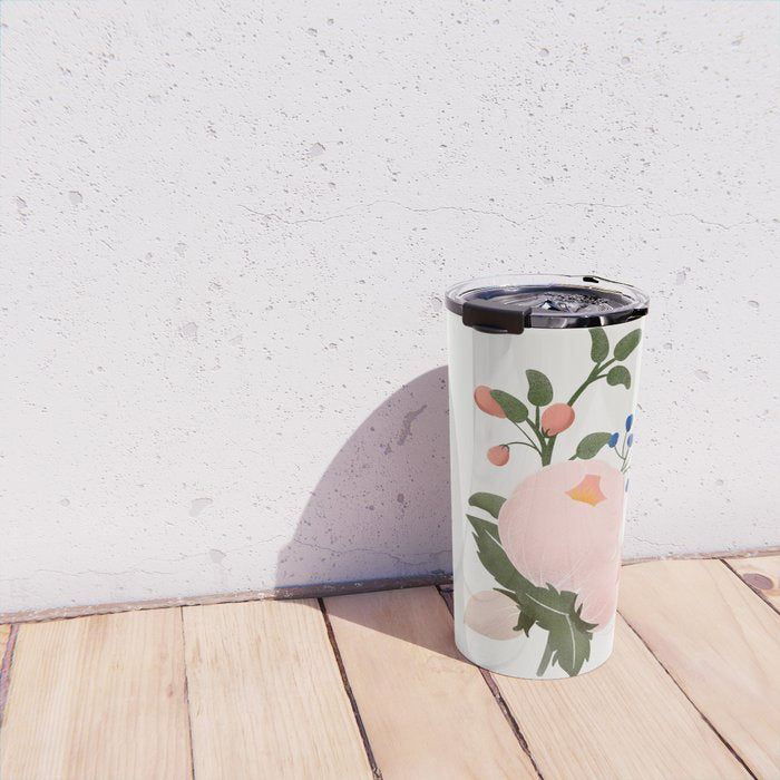 Delicate florals no2 Travel Mug Gallery Image 4