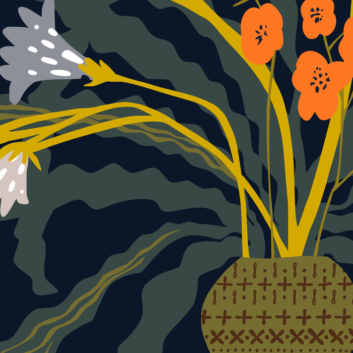Matisse Flower Vase modern Illustration dark Coffee Mug Gallery Image 2