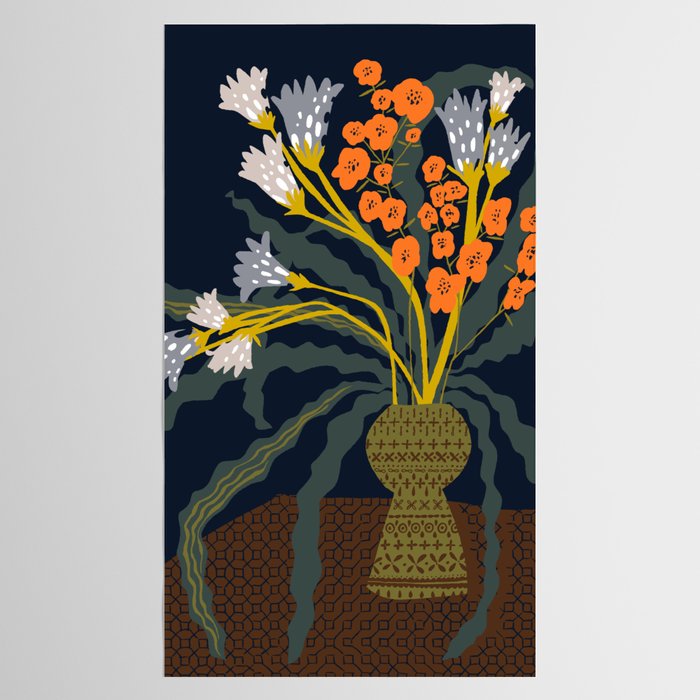 Matisse Flower Vase modern Illustration dark Tablecloth Gallery Image 2