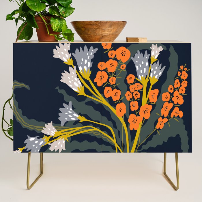 Matisse Flower Vase modern Illustration dark Credenza Gallery Image 1