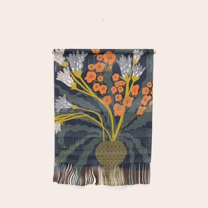 Matisse Flower Vase modern Illustration dark Wall Hanging Gallery Image 1