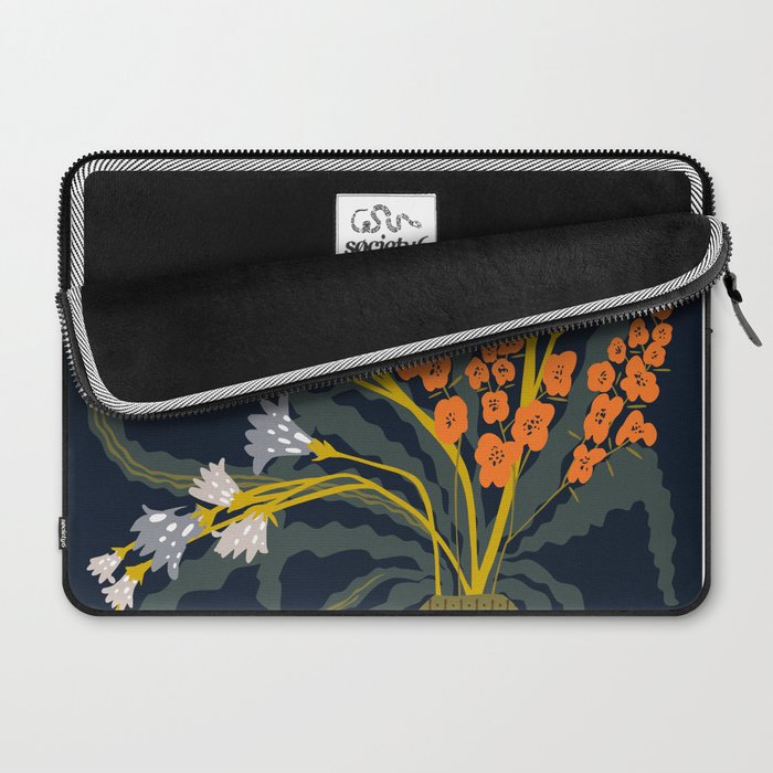 Matisse Flower Vase modern Illustration dark Laptop Sleeve Gallery Image 2