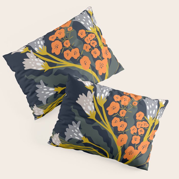 Matisse Flower Vase modern Illustration dark Pillow Sham Gallery Image 3