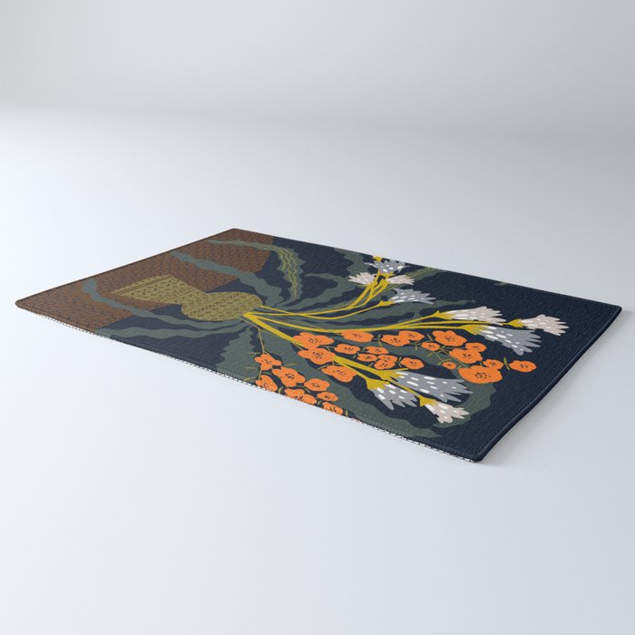 Matisse Flower Vase modern Illustration dark Rug Gallery Image 3