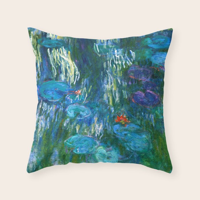 Claude Monet "Water Lilies" (16) Throw Pillow Gallery Image 6