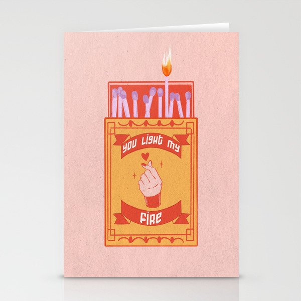 Light my fire - Valentineâs Day print Stationery Card Gallery Image 2