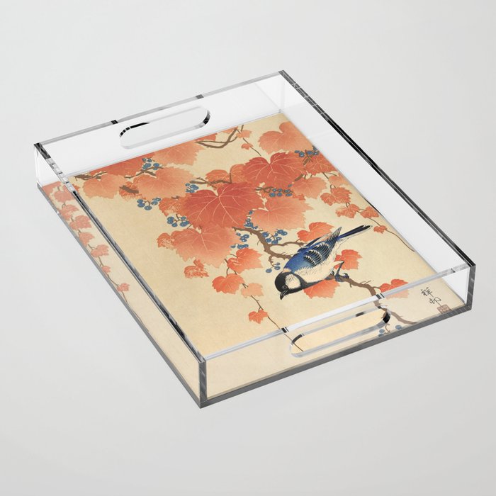 Ohara Koson - Japanese Bird Blockprint Acrylic Tray Gallery Image 1