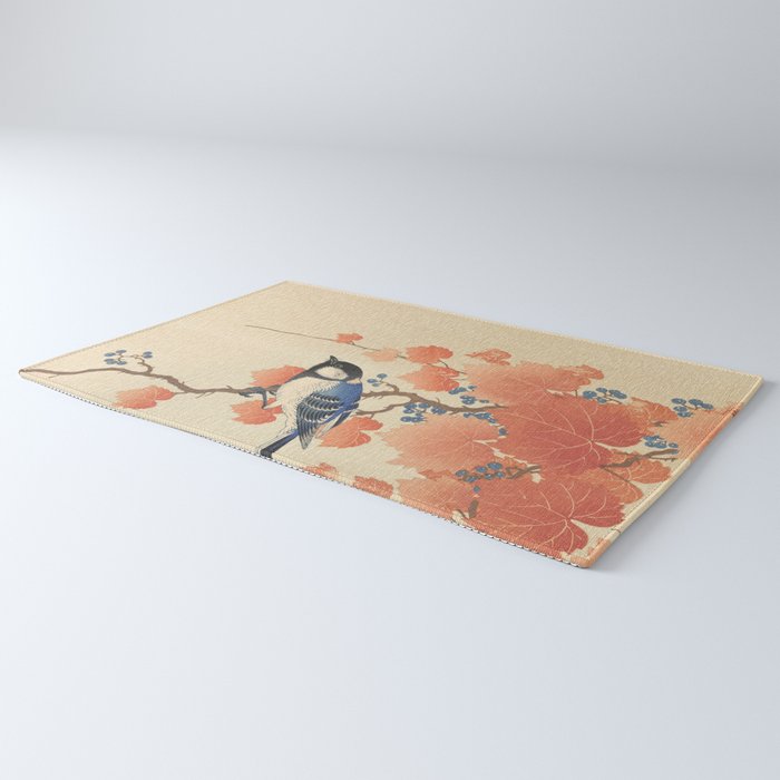 Ohara Koson - Japanese Bird Blockprint Rug Gallery Image 3