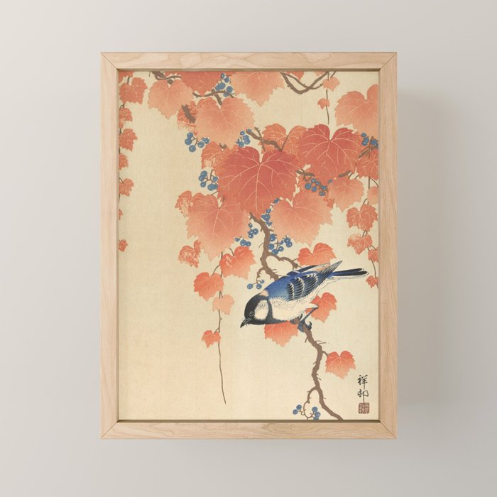 Ohara Koson - Japanese Bird Blockprint Mini Art Print Gallery Image 1