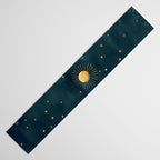 Golden Sun Moon and Stars Radiating the Universes Light Within You Table Runner Gallery Image 3