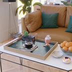 Golden Sun Moon and Stars Radiating the Universes Light Within You Serving Tray Gallery Image 2