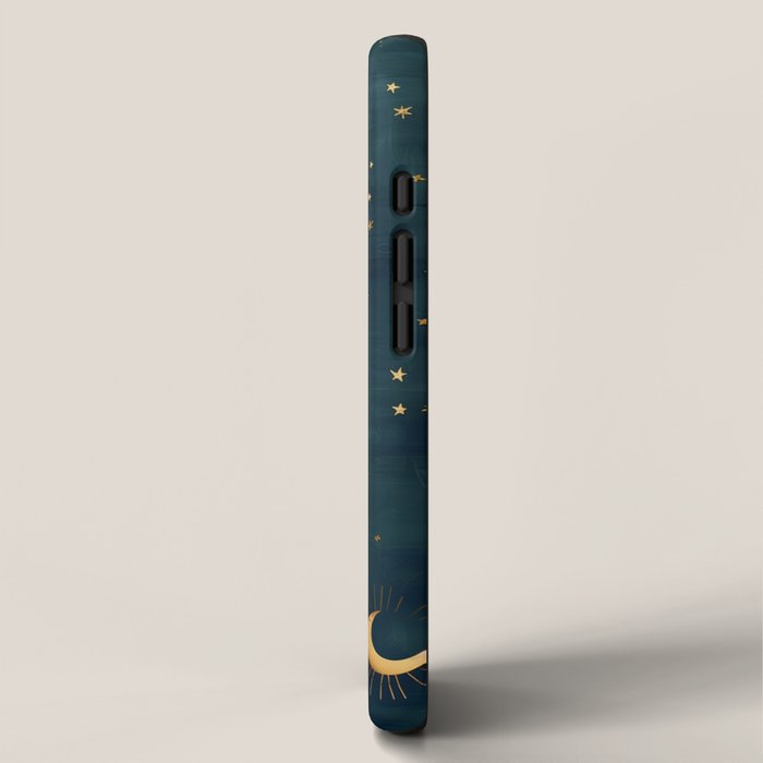 Golden Sun Moon and Stars Radiating the Universes Light Within You iPhone Case Gallery Image 2