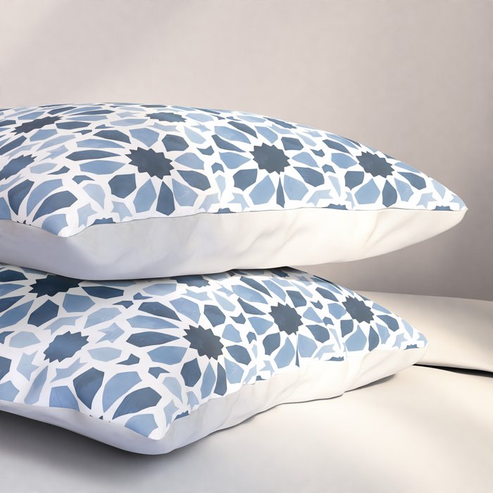 Watercolor Zellige Harmony Pillow Sham Gallery Image 3